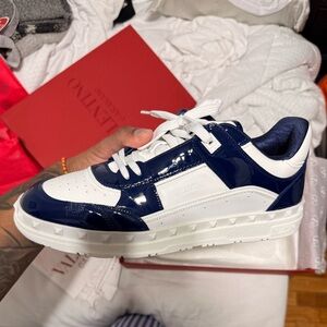Valentino Garavani Navy and White Men's Sneakers